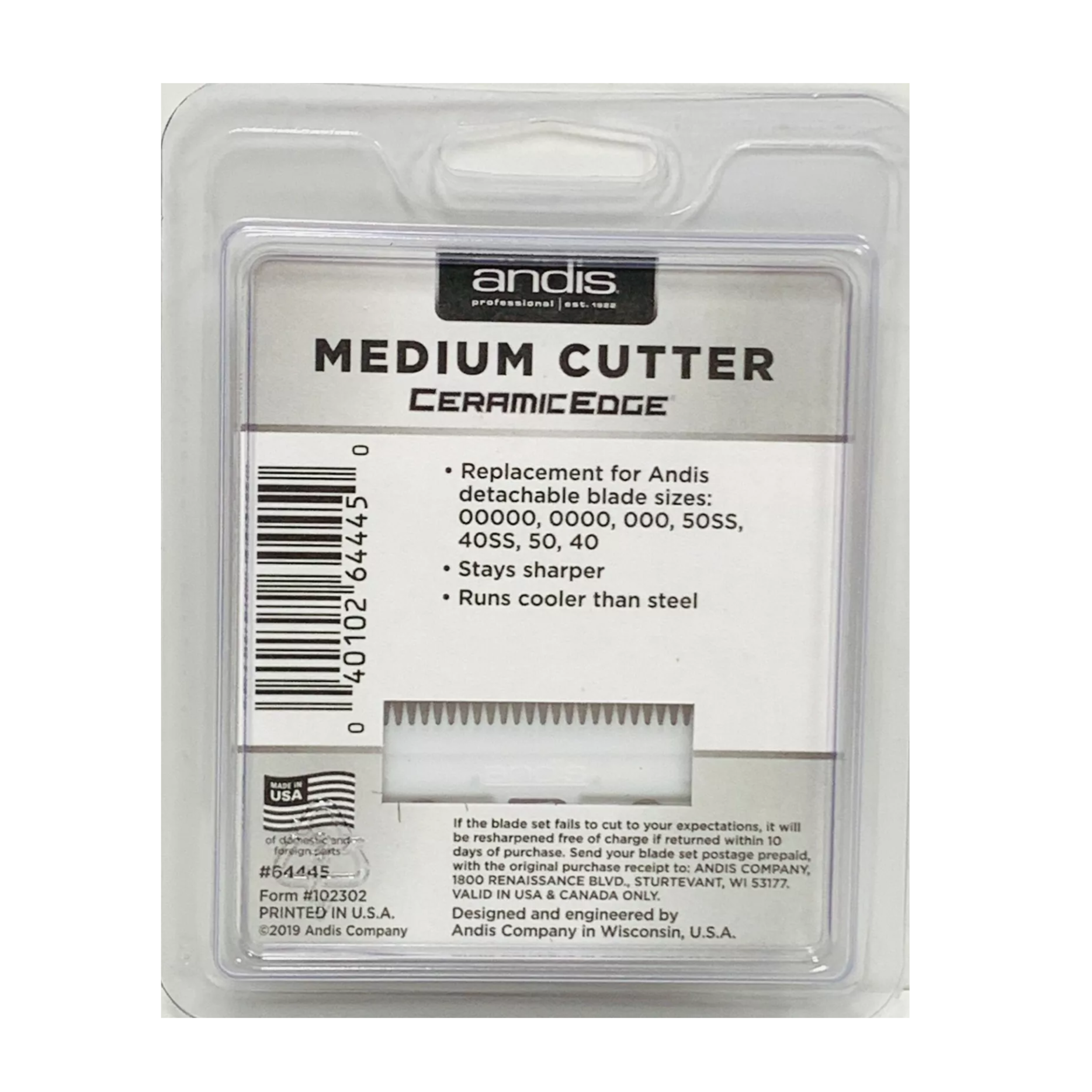 Andis - Ricambio Testina - Sovrappetine ceramica