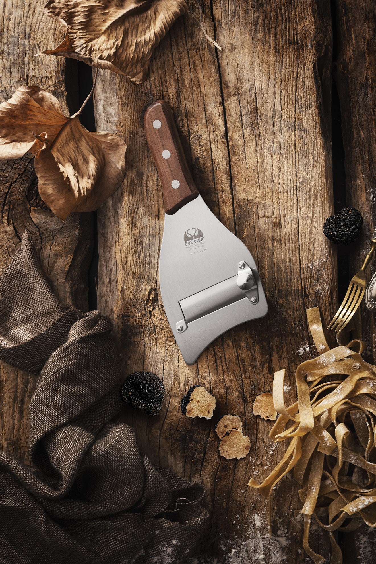 Due Cigni - Tagliatartufi Ondulato 2C1025NO D - Legno noce