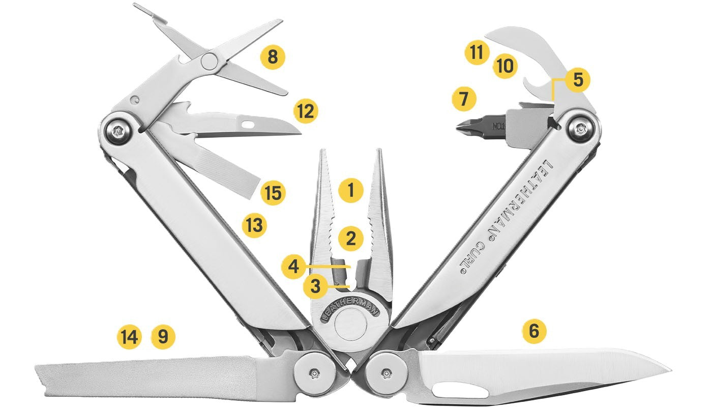 Leatherman Curl - Pinza Multiuso inox - 15 usi
