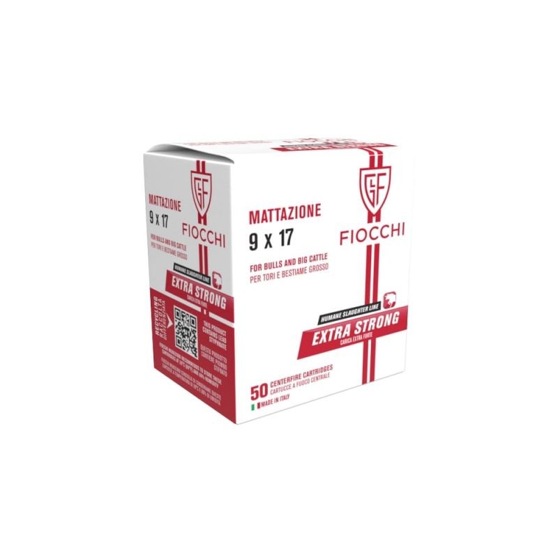 Fiocchi - Munzioni per Mattazione Abbattibuoi - 9 x 17
