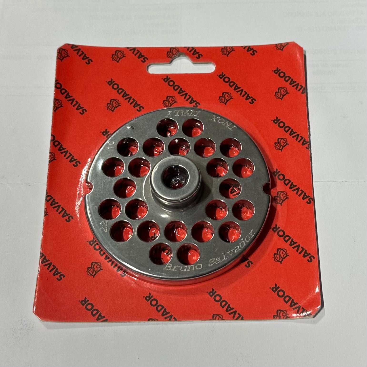 Salvador - Piastra per Tritacarne Inox - N 32 Foro 10 mm